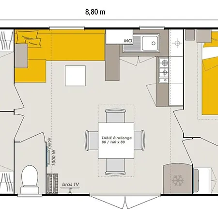 Camping Mobil-home Pour 6 Avec Terrasse à - Api-1-52-728