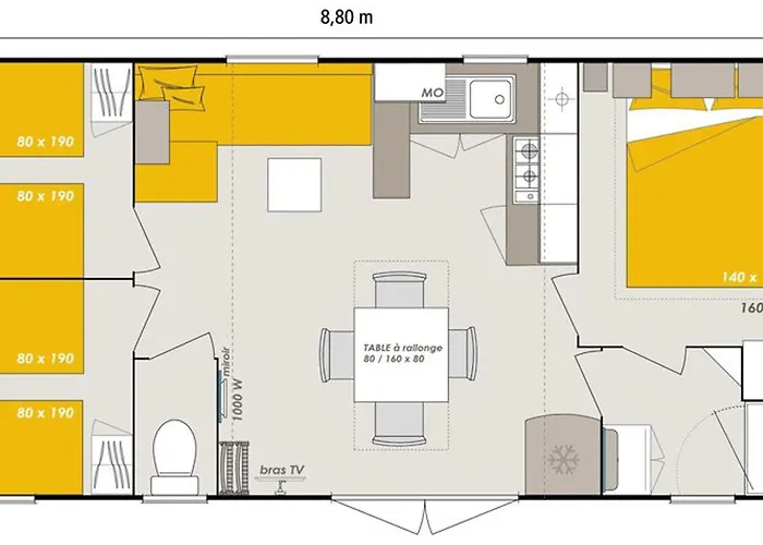 Κάμπινγκ Mobil-home Pour 6 Avec Terrasse A - Api-1-52-728